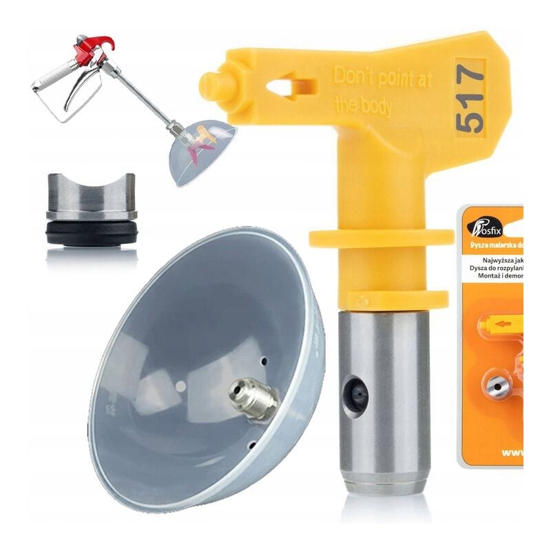 foto del prodotto rosfix copertura antispruzzo per pistola, unit di verniciatura ugello per verniciatura rosfix ultra spray modello 517