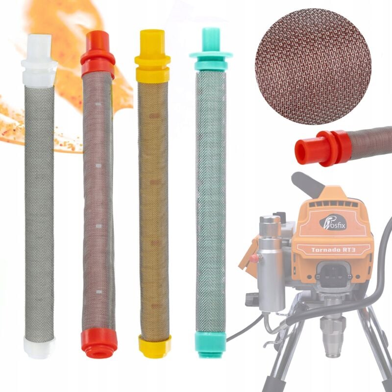 foto del prodotto rosfix finger filter bianco 60 mesh per unit di verniciatura rosso 200 mesh 100 mesh giallo 30 mesh verde