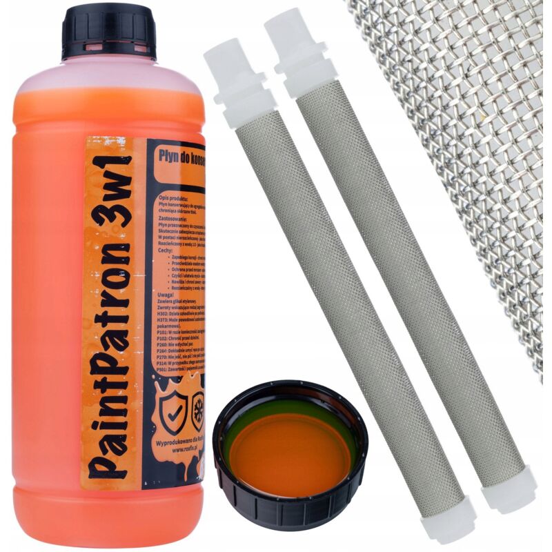 foto del prodotto rosfix liquido di manutenzione e pulizia per l unit di verniciatura rosfix paintpatron 3in1 1l set di 2 pezzi filtro a dita bianco 60 mesh per