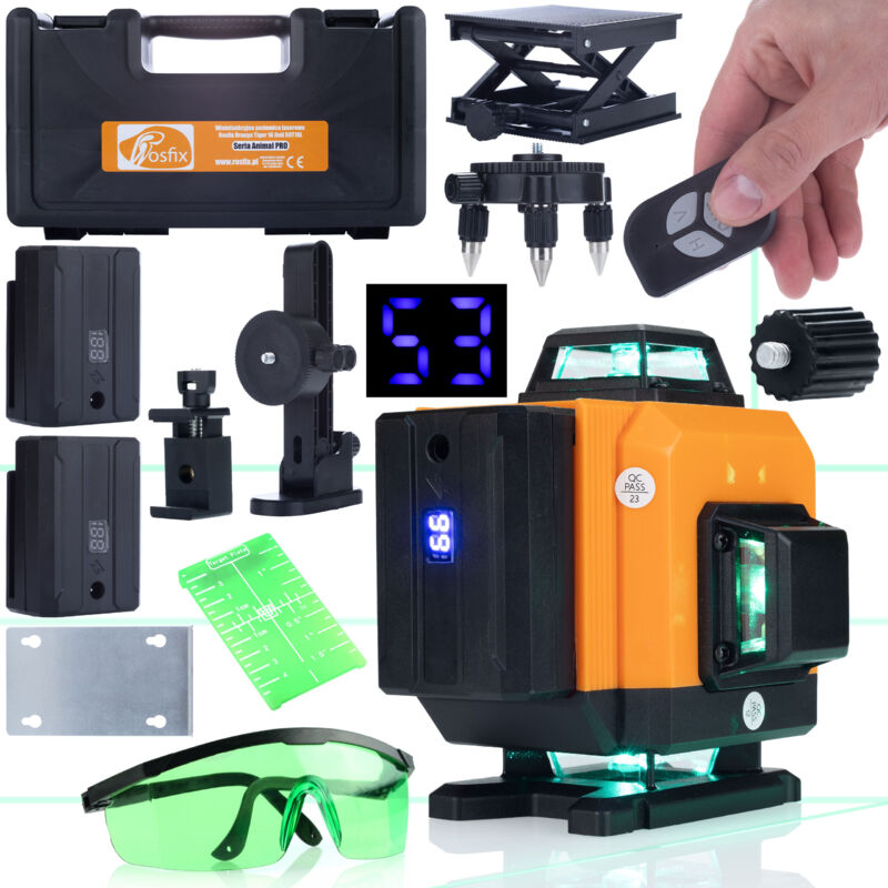 foto del prodotto rosfix livella laser rosfix orange tiger 16 linee rot16l quadrante rosfix green per la lettura della misurazione del livello laser occhiali di