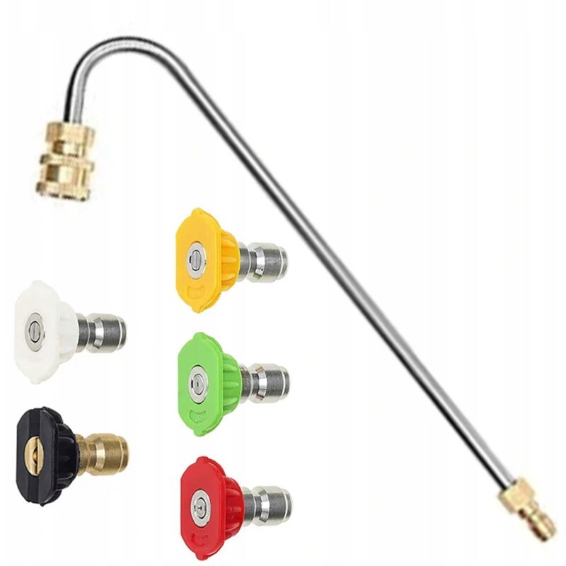 foto del prodotto rosfix set 5 ugelli ad attacco rapido per idropulitrice 0 , 15 , 25 , 40 , 60 lancia per idropulitrice 1 4 34cm tipo u