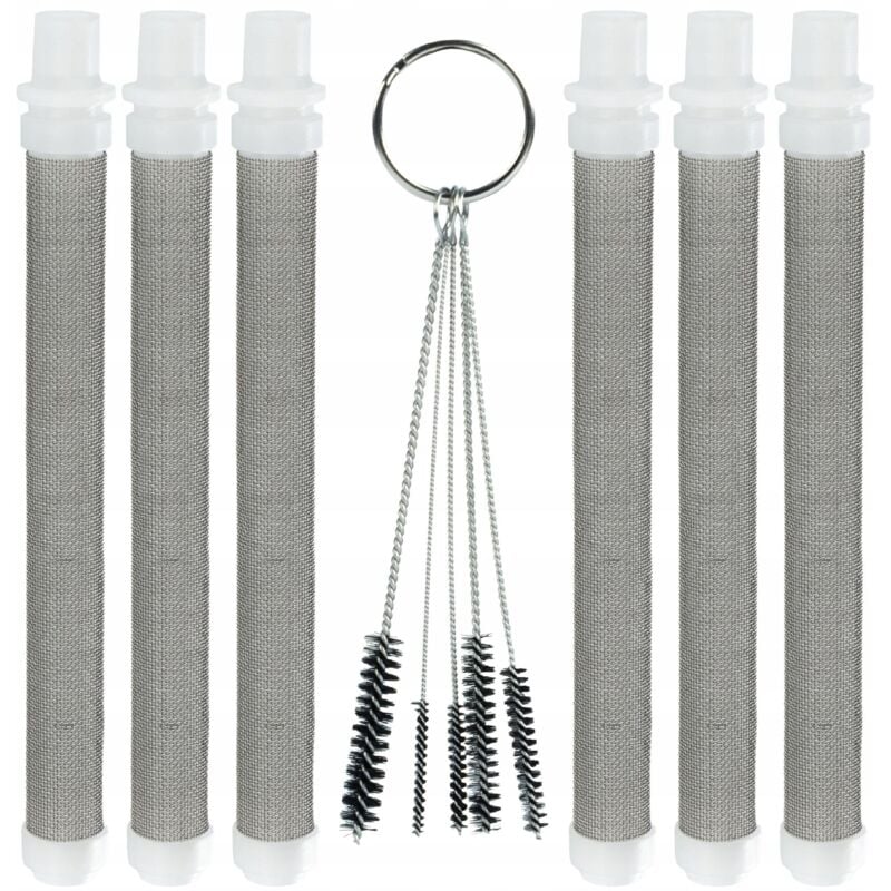 foto del prodotto rosfix set di 6 filtri a dito bianco 60 mesh per l unit di verniciatura rosfix wipers spazzole per la pulizia della pistola di verniciatura 5 pz.