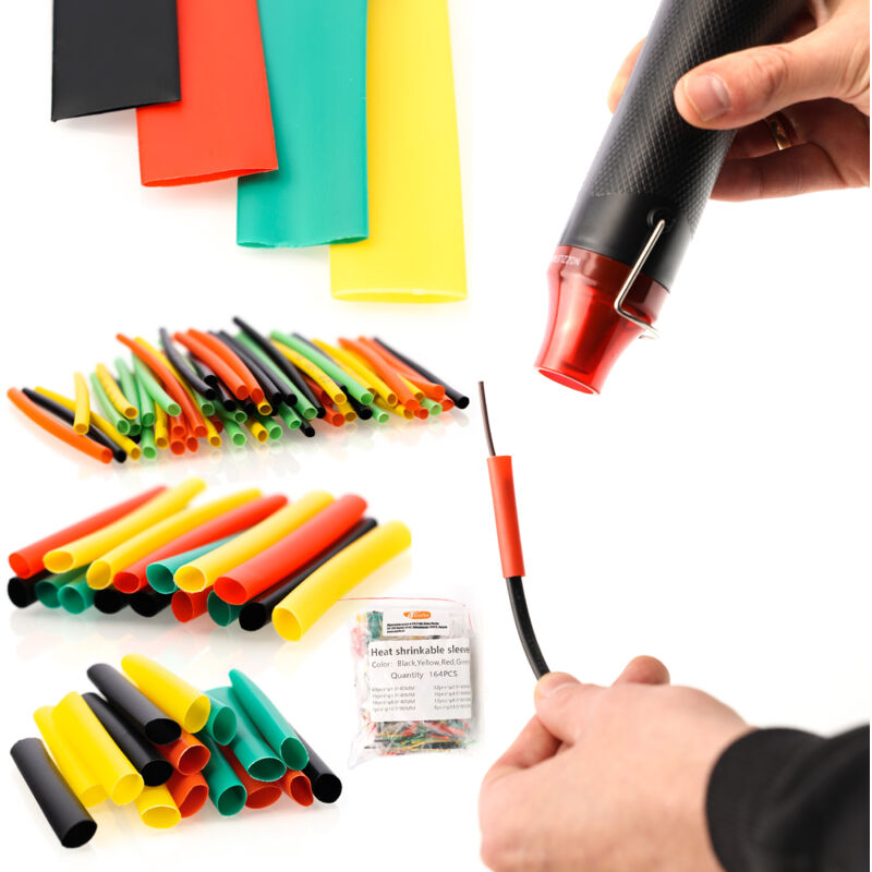 foto del prodotto rosfix set di tubi termorestringenti 164 pz.