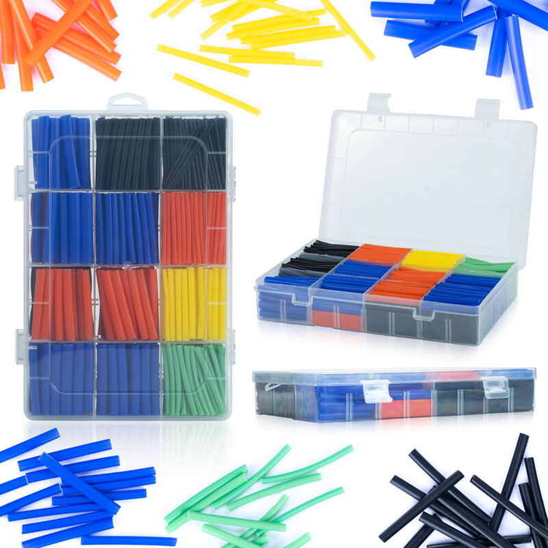 foto del prodotto rosfix set di tubi termorestringenti 580 pz. nell organizzatore