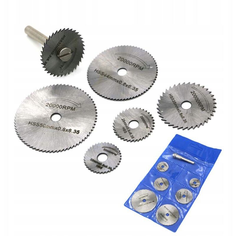 foto del prodotto rosfix set dischi da taglio adattatore per cacciavite, 7 pz.