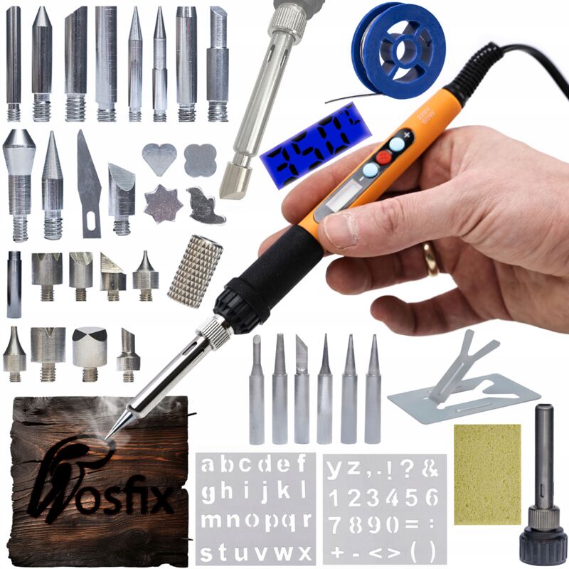 foto del prodotto rosfix set saldatore di precisione con display rosfix orange rottweiler electric serie s 30 pezzi per combustione a legna