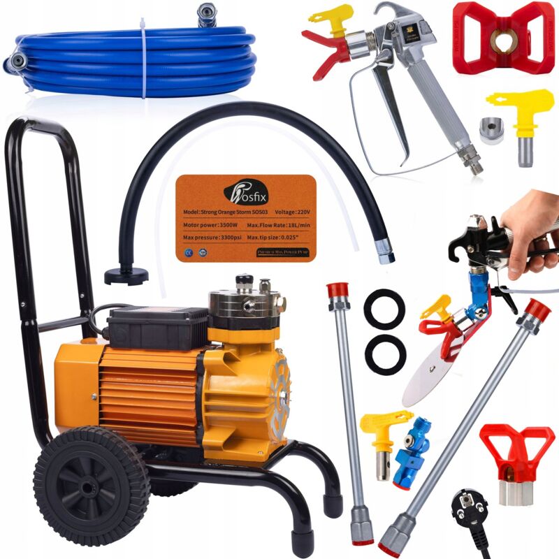 foto del prodotto rosfix unit di verniciatura rosfix strong blue storm sbs03 3500w 22mpa 18l min taglierina colore per unit di verniciatura ugello e coperchio 