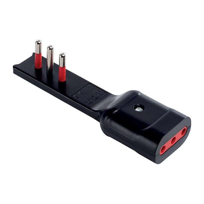 foto del prodotto rosi 7710n adattatore 90 ultrapiatto presa 10a 2p t nro