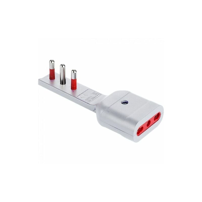 foto del prodotto rosi 7711b adattatore 90 ultrapiatto presa 16a 2p t bip bco