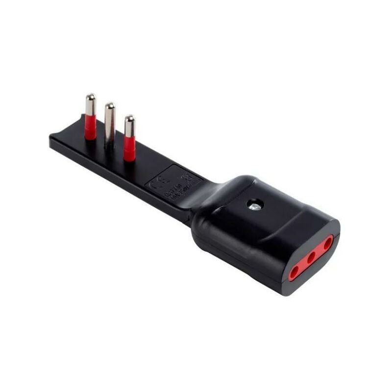 foto del prodotto rosi adattatore extra flat 90 gradi 10 16a nero rs7711n