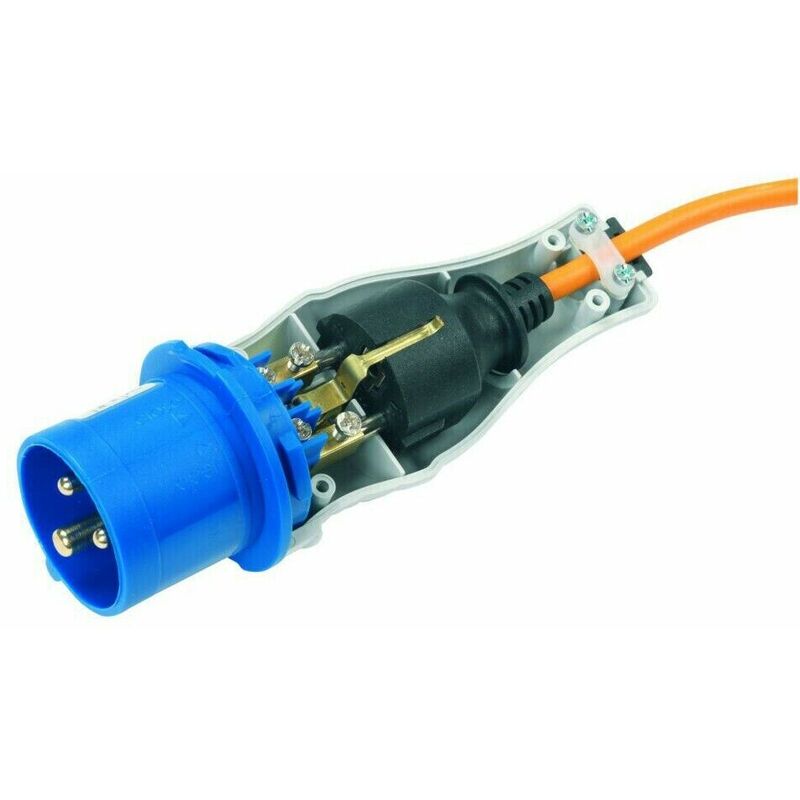 foto del prodotto rosi - adattatore industriale per spine schuko 1821 plug shell da 16a e 6h - 250 v