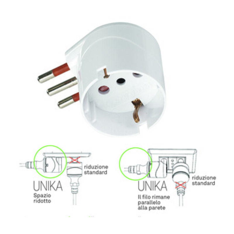 foto del prodotto rosi adattatore schuko 90 16a 2p t