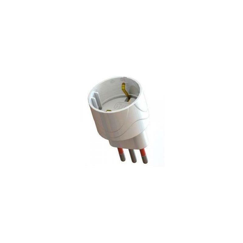 foto del prodotto rosi adattatore semplice schuko 10a 2p t prese 10 2p t, col. bianco