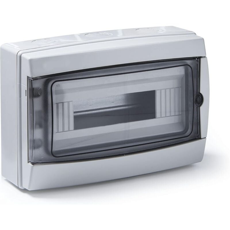 foto del prodotto rosi centralino da parete completo di barra din grigio ip65 12 moduli rs3912 t