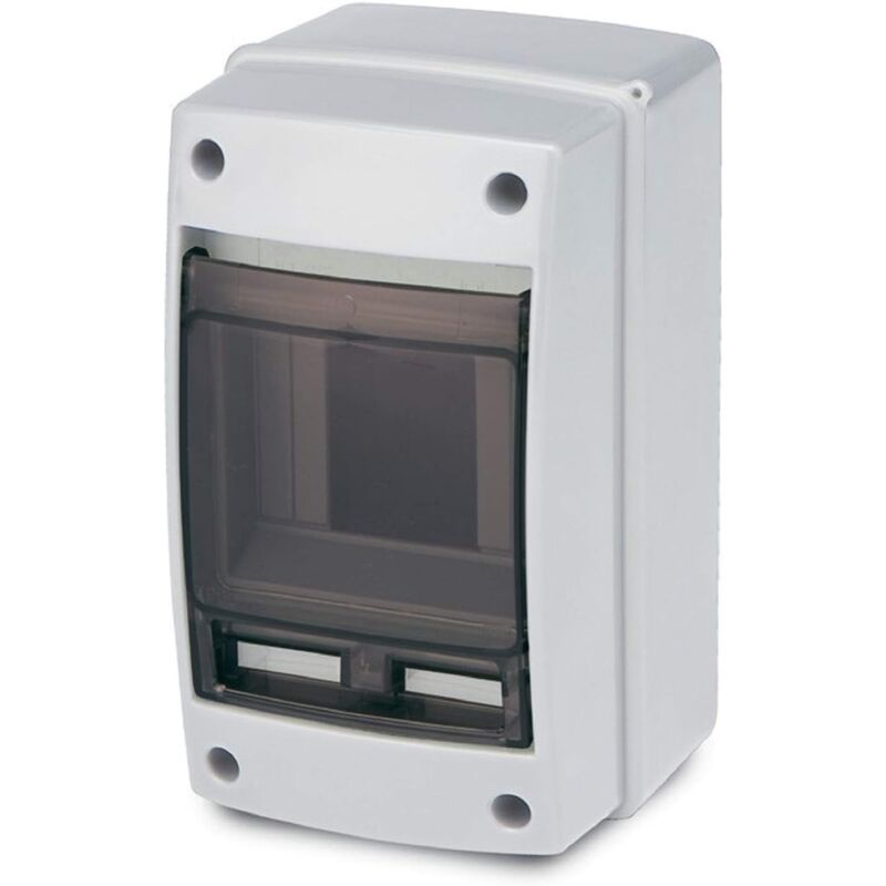 foto del prodotto rosi centralino da parete completo di barra din grigio ip65 2 4 moduli rs3902 t