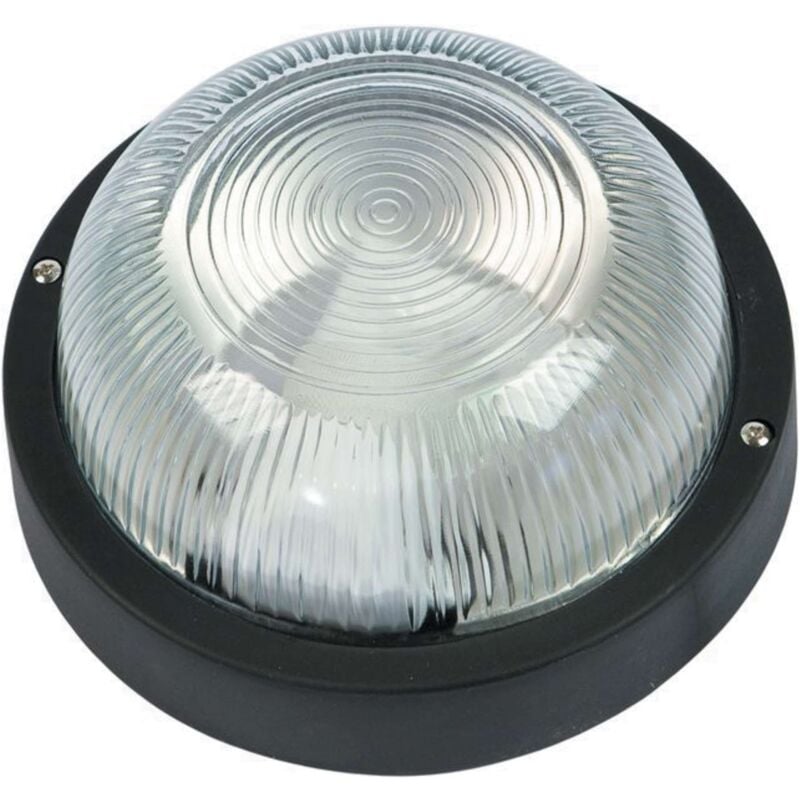 foto del prodotto rosi fme plafoniera tonda nera art 62711 mm 180x100h lampada basso consumo