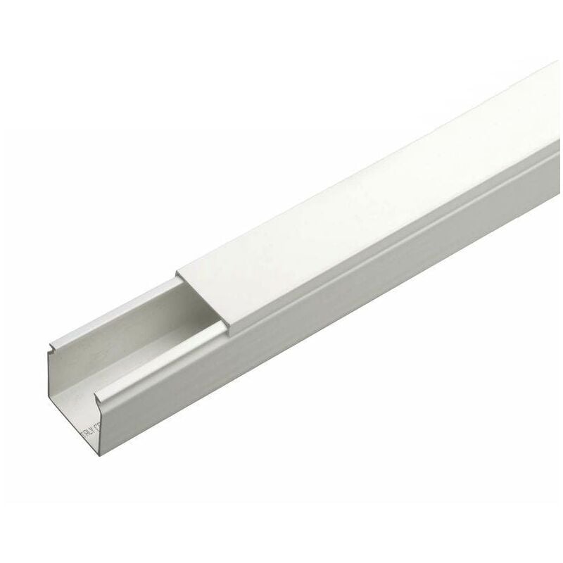 foto del prodotto rosi mini canalina 10x16mm, 2 metri, con coperchio avvolgente, bianco rs71528