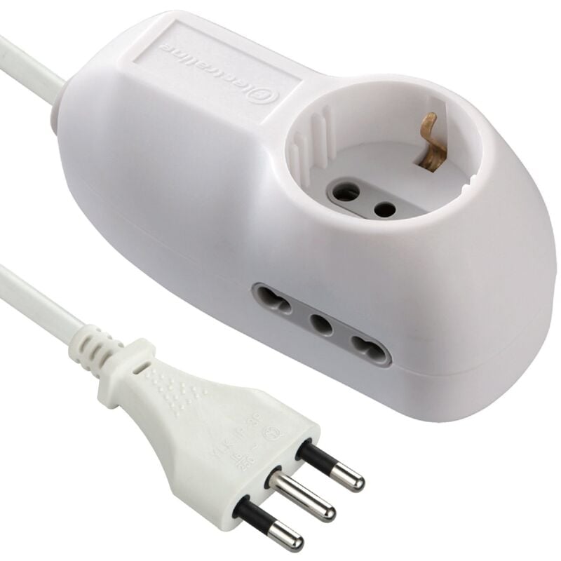 foto del prodotto rosi - multipresa 2p bip 1sch.salvaspazio fig.2 electraline 3pmark pz 1,0