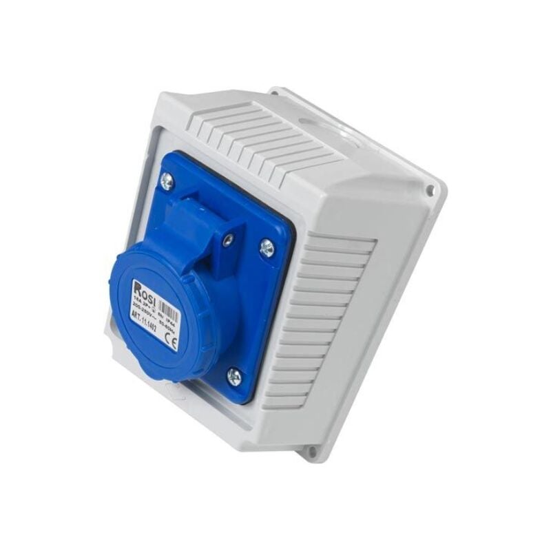 foto del prodotto rosi presa industriale da parete, 230v, 2p t, 16a, ip54 11.1402