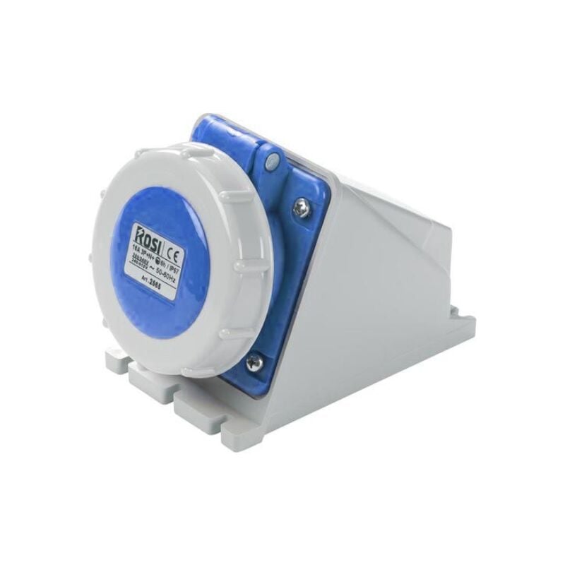 foto del prodotto rosi presa industriale da parete, 230v, 2p t, 32a, ip67 1002561