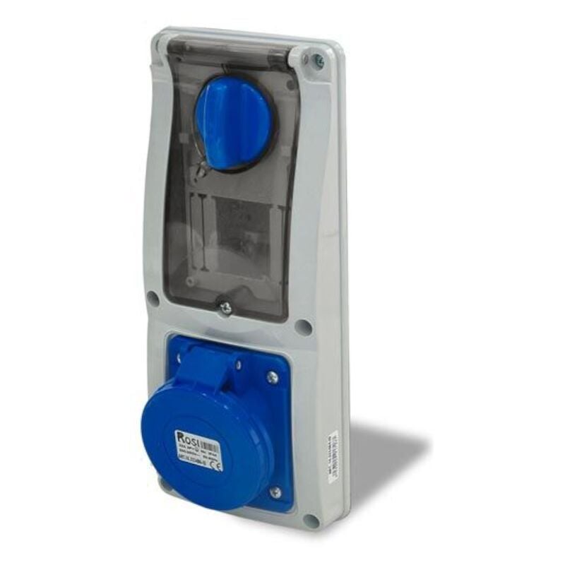 foto del prodotto rosi presa interbloccata verticale con sezionatore, ad incasso, con barra din, 230v, 3 poli, 32a, ip54 16.3234b6 id