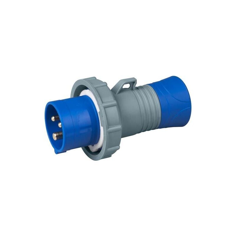 foto del prodotto rosi spina industriale 230v, 2p t, 32a, ip67, blu 1008413
