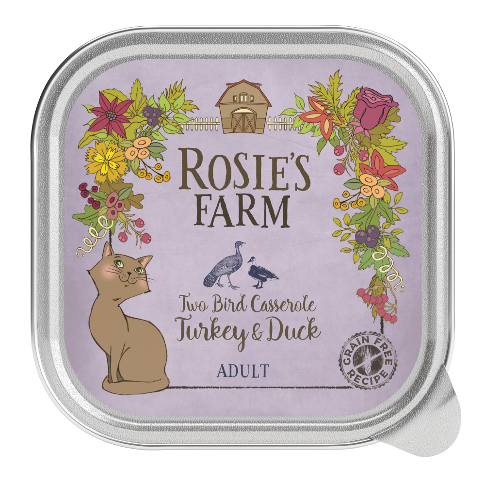 foto del prodotto rosie s farm adult 16 x 100 g umido per gatti tacchino anatra