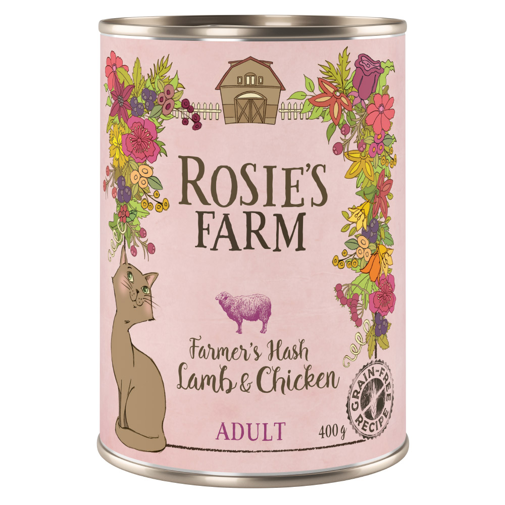 foto del prodotto rosie s farm adult 6 x 400 g umido per gatti agnello pollo