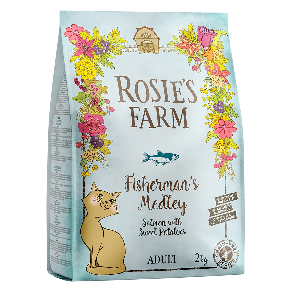 foto del prodotto rosie s farm adult salmone con patate dolci crocchette per gatti 2 kg