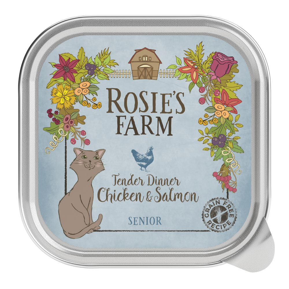 foto del prodotto rosie s farm senior 16 x 100 g pollo salmone