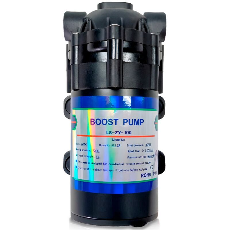 foto del prodotto rosmmel pompa booster universale per osmosi inversa 100 gpd 24v 