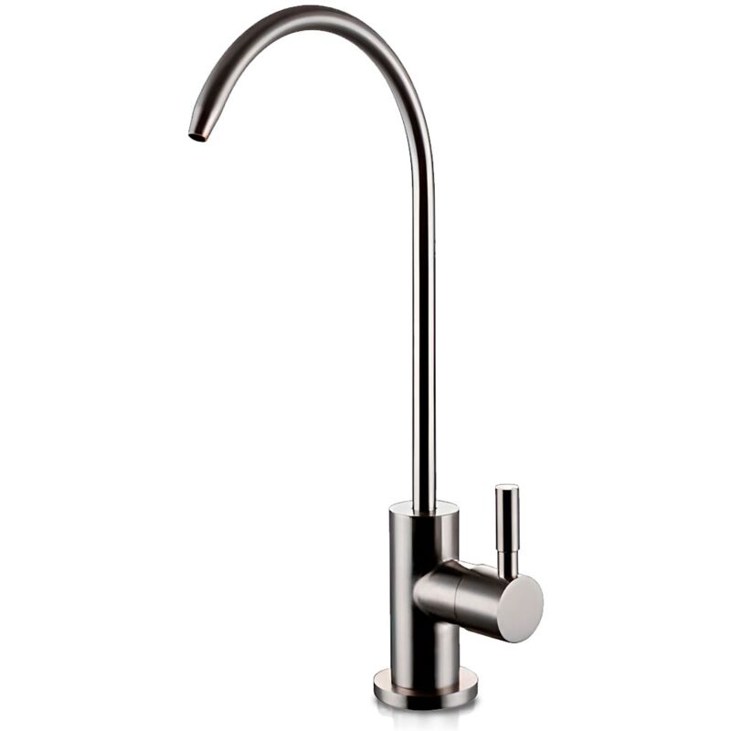 foto del prodotto rosmmel rubinetto moderno di colore grigio metallizzato per osmosi inversa
