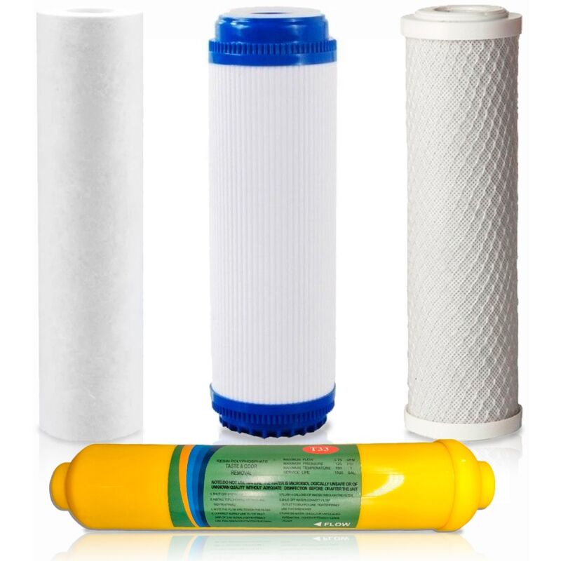 foto del prodotto rosmmel set di 4 filtri acqua per osmosi inversa universale 5 stadi postfiltro remineralizzante