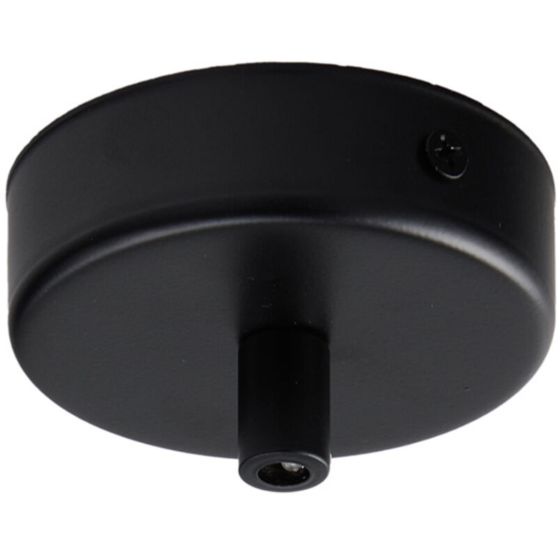 foto del prodotto rosone 1 luce in ferro laccato nero diametro 8 cm