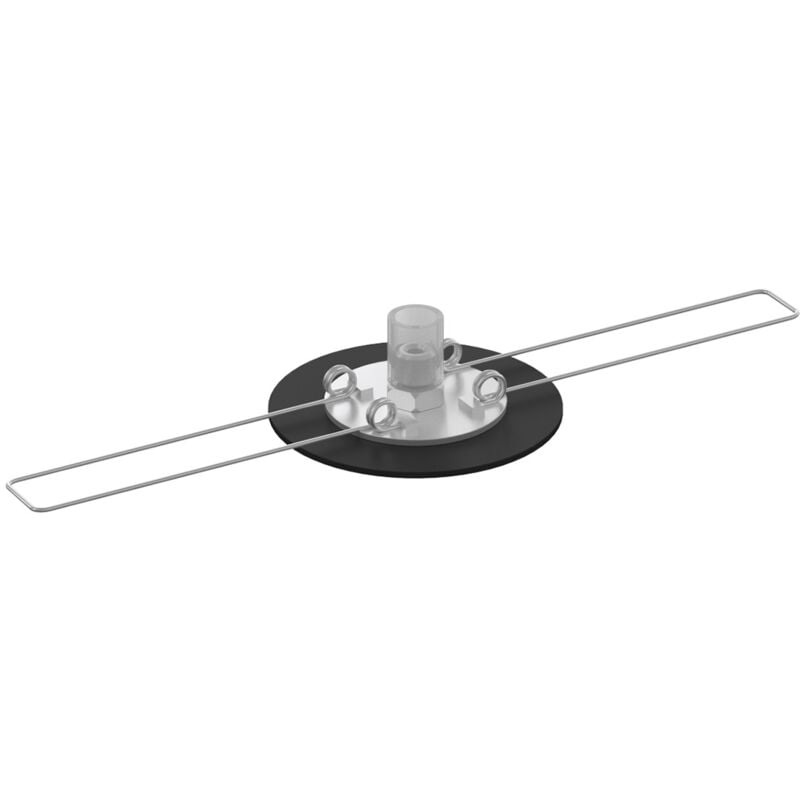 foto del prodotto rosone da incasso metallo nero d4,5cm per foro da 33mm