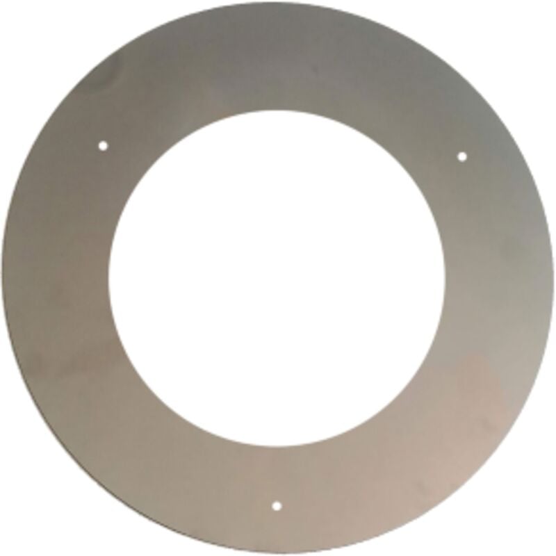 foto del prodotto rosone in acciaio inox aisi 304 per tubi di stufe a legna e pellet per interno acciaio inox 18 cm