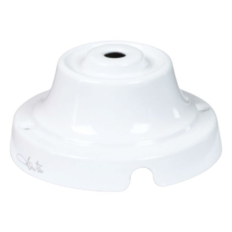foto del prodotto rosone in ceramica fanton liscio diametro 70mm bianco 84027