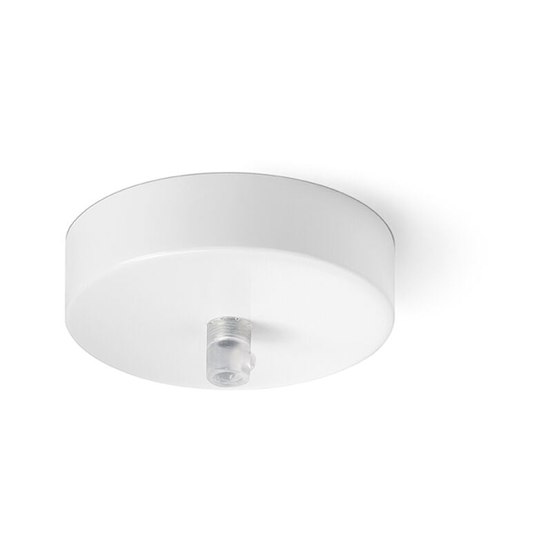 foto del prodotto rosone in metallo bianco opaco d10cm