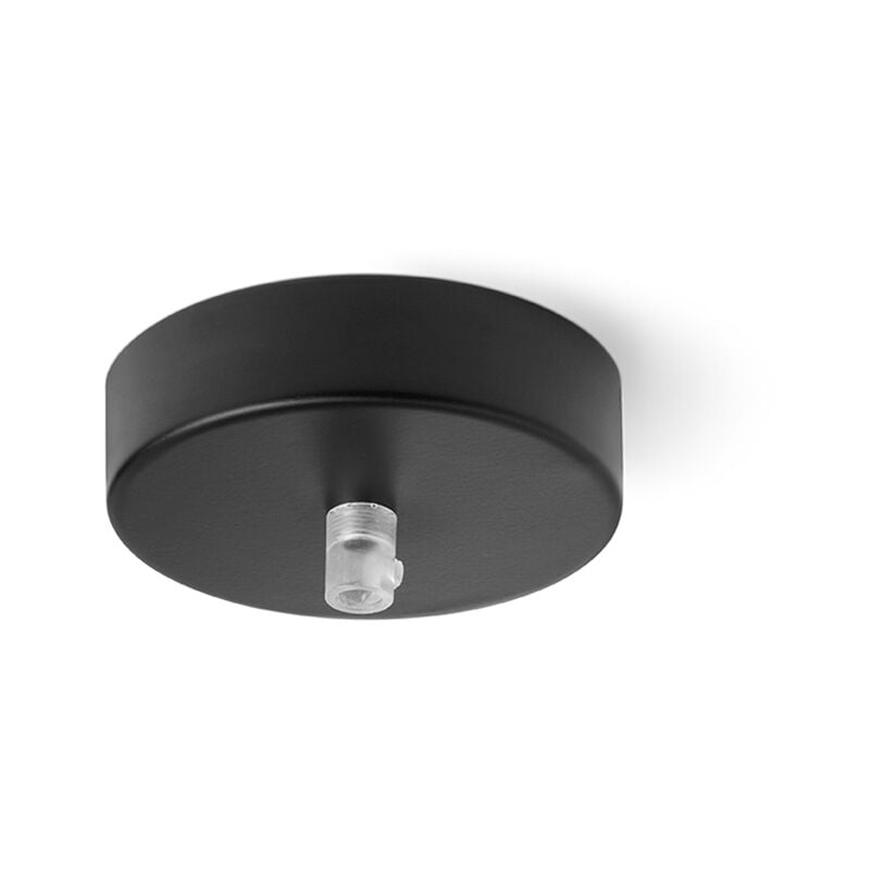 foto del prodotto rosone in metallo nero opaco d10cm