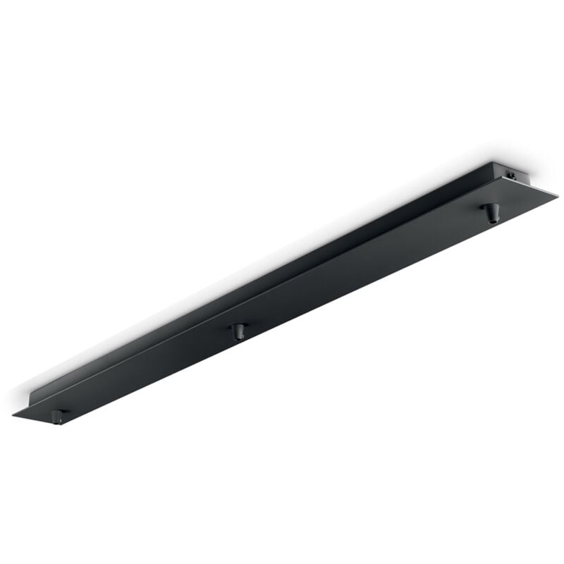foto del prodotto rosone lineare all in metallo nero 3 luci