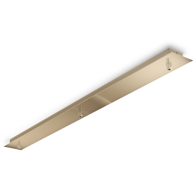 foto del prodotto rosone lineare all in metallo ottone 3 luci