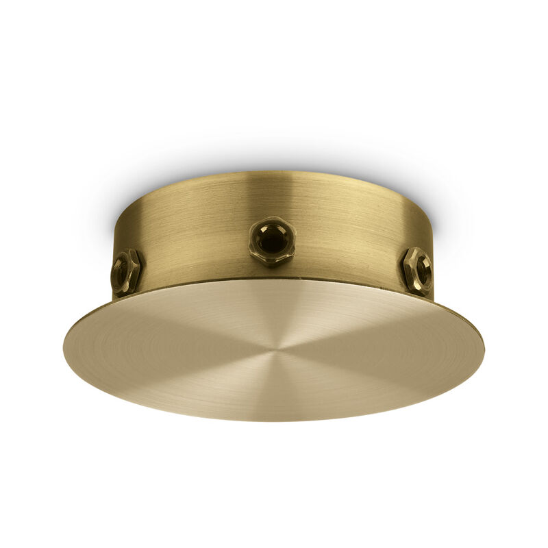 foto del prodotto rosone magnetico all in metallo ottone 6 luci