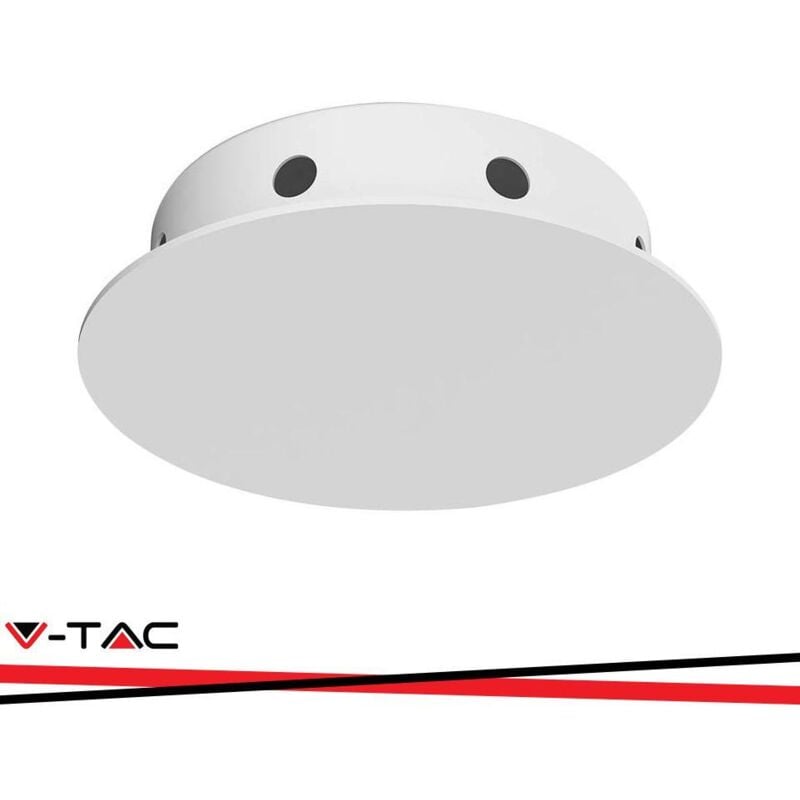 foto del prodotto rosone magnetico per lampadario d 150h 35mm con 8 fori laterali colore bianco opaco v tac