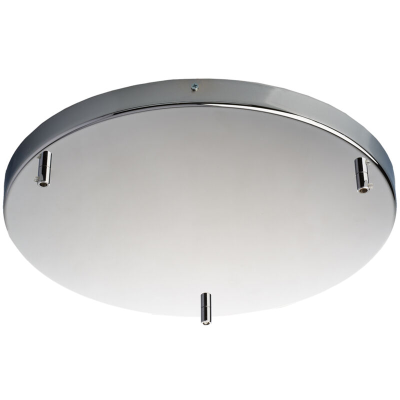 foto del prodotto rosone multicavo 3 luci in ferro cromato diametro 40 cm