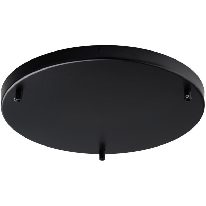 foto del prodotto rosone multicavo 3 luci in ferro laccato nero diametro 40 cm