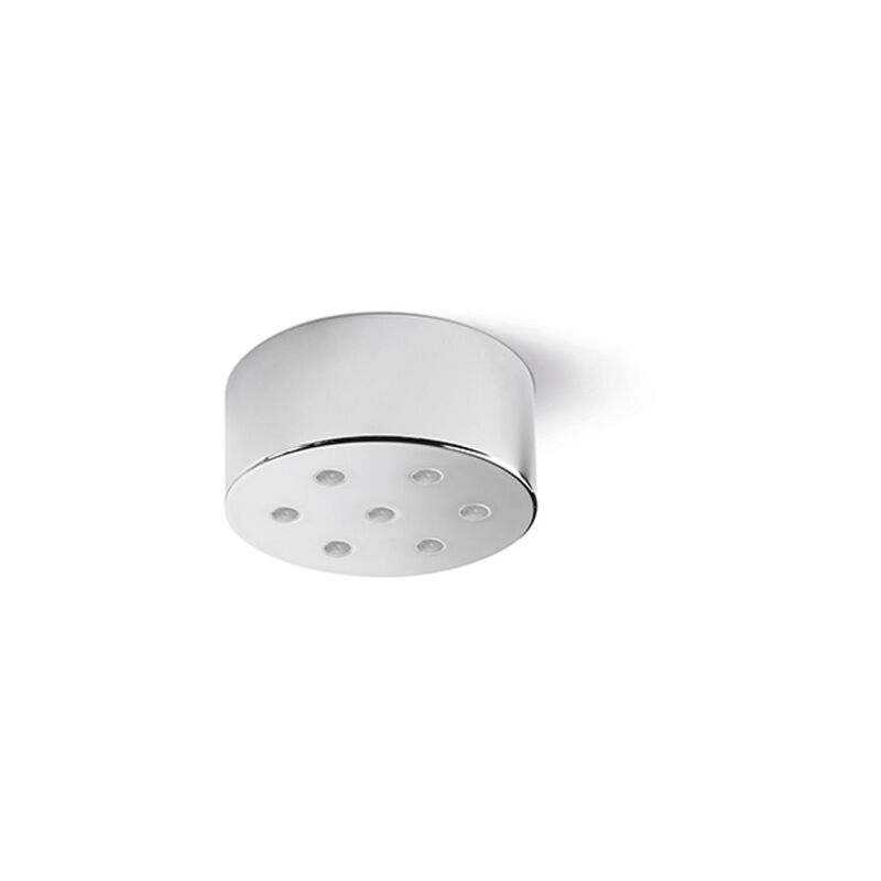 foto del prodotto rosone multicavo 7 fori in metallo cromo lucido d12cm