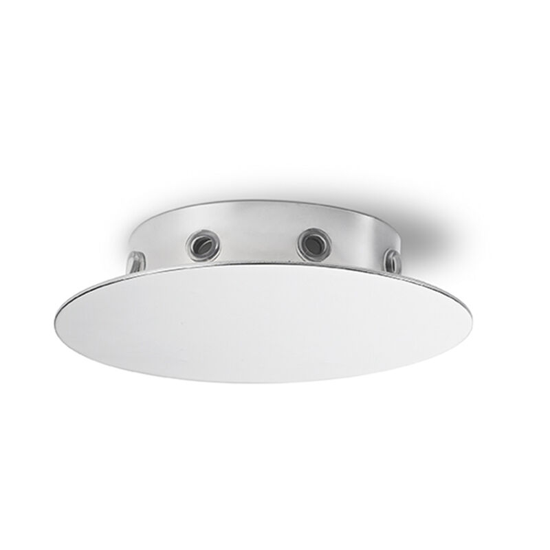 foto del prodotto rosone multicavo 8 fori in metallo cromo lucido d15cm