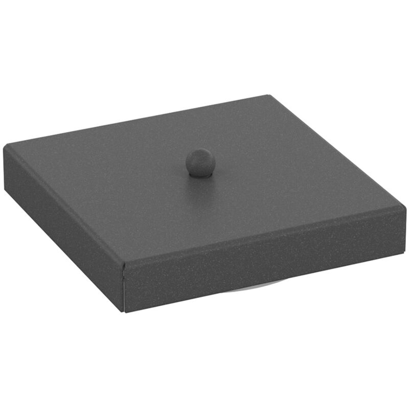 foto del prodotto rosone quadrato multiforo metallo antracite 7 uscite 14x14cm
