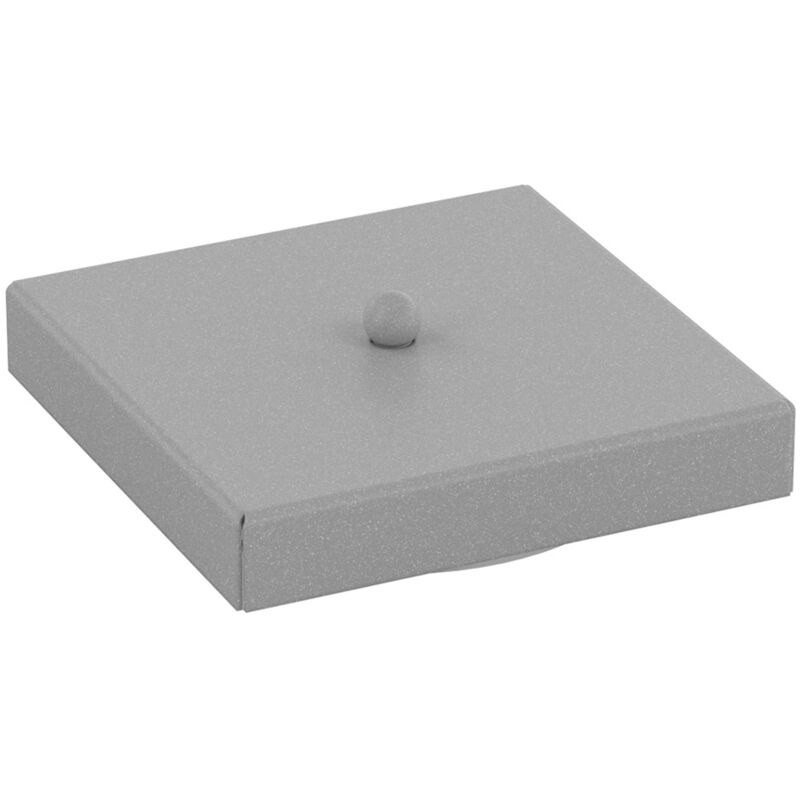 foto del prodotto rosone quadrato multiforo metallo grigio 7 uscite 14x14cm
