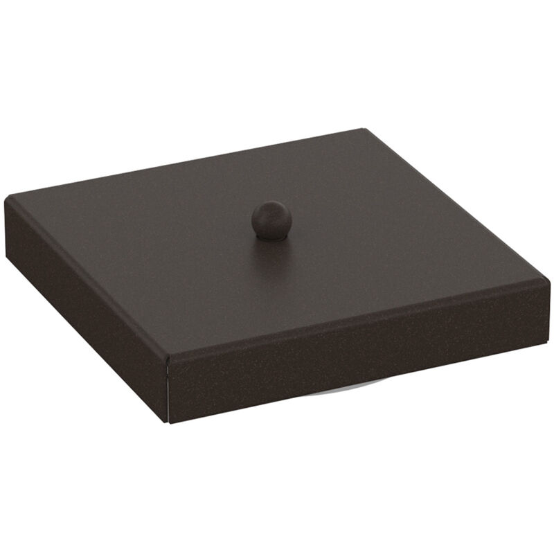 foto del prodotto rosone quadrato multiforo metallo marrone 7 uscite 14x14cm